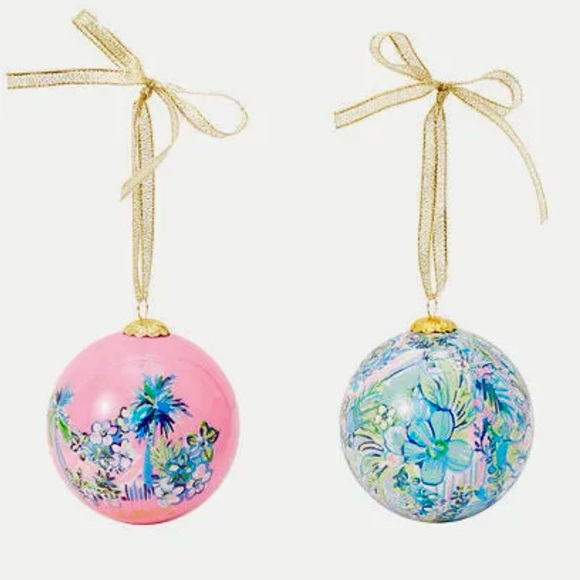Lilly Pulitzer Other - Lilly Pulitzer Tropical Colorful Holiday Ornament Set